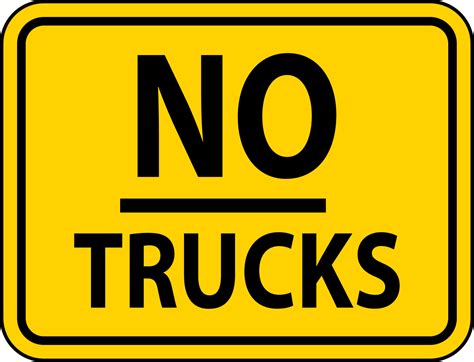 No Trucks Sign On White Background 7486918 Vector Art At Vecteezy