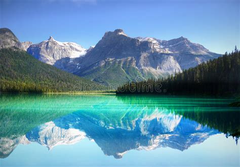 British Columbia Mountain Lake Canadian Landscape Stock
