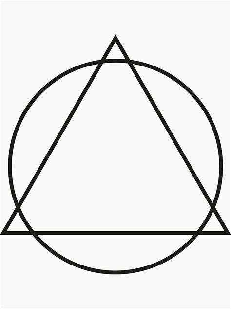 Pegatina Circle And Triangle Alcoholics Anonymous Logotipo De