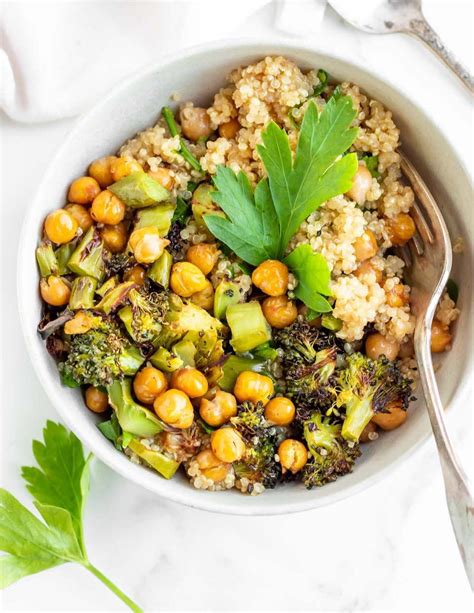 Vegan Nummies Roasted Broccoli Chickpea Quinoa Bowls Tumblr Pics