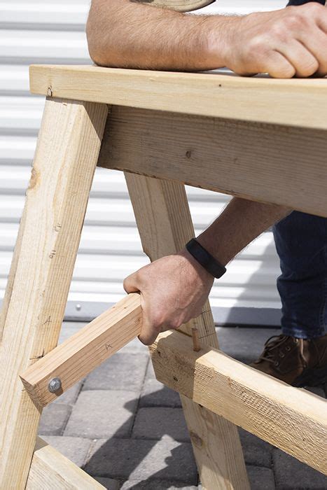 Learn how to build a pair of diy wood sawhorses that are strong enough to hold your heaviest loads, but can fold up flat and be. HEAVY DUTY DIY Folding Sawhorses in 2020