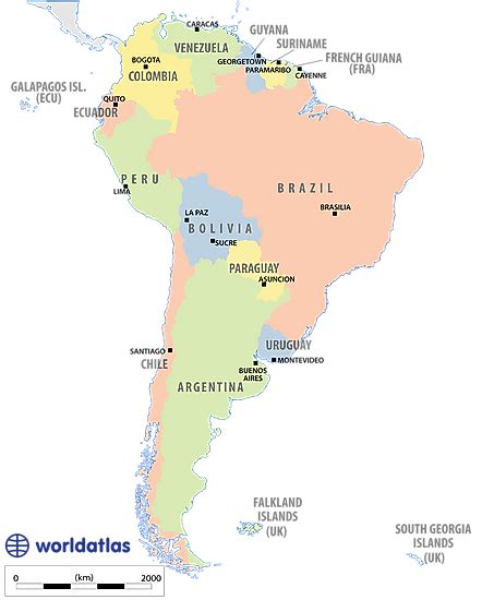 Map Of South America Quiz With Capitals Map Of England Shires