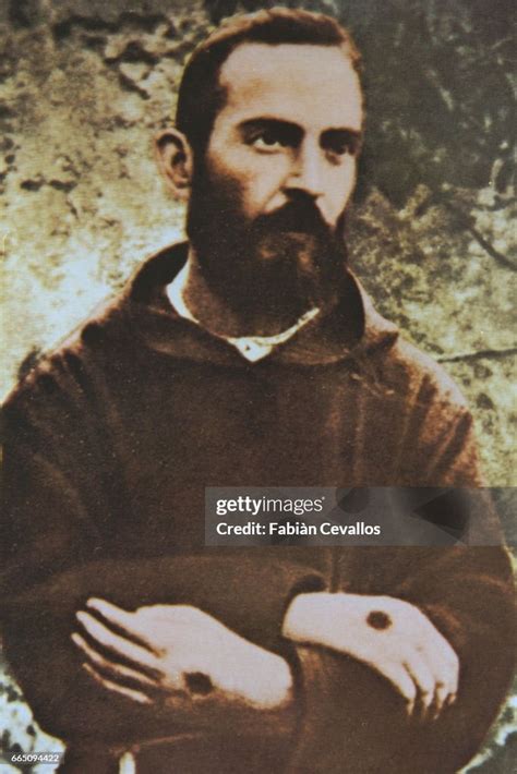 Photo Of Padre Pio In The Same Pose As Saint Francis Of Assisi In