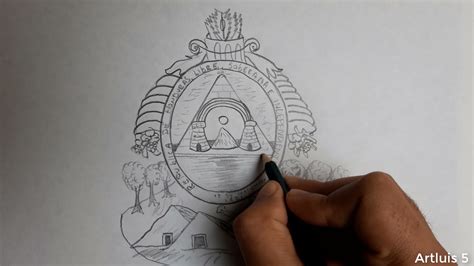 cómo dibujar el escudo nacional de honduras hd youtube