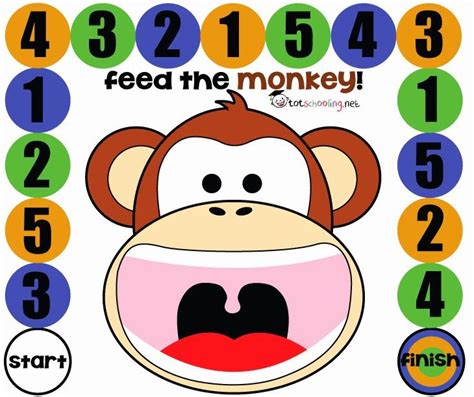 All exclusive to making math more fun. Free Board Game for Toddlers and PreK: Feed the Monkey ...