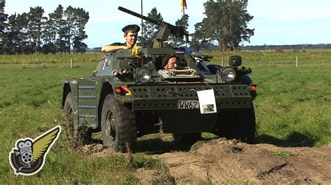 Military Vehicle Riding In A Ferret Scout Car Youtube
