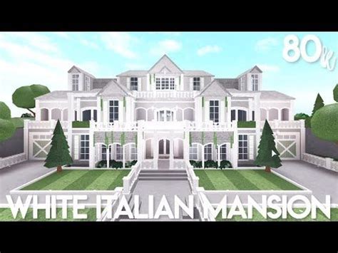 Buying the $200,000 bloxington mansion!! Bloxburg: White Italian Mansion | Exterior Speed Build ...