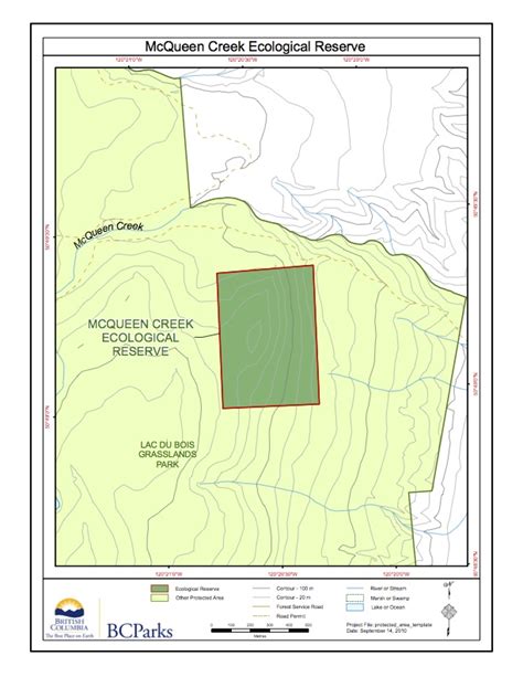 Mcqueen Creek Bc Parks Map Friends Of Ecological Reserves