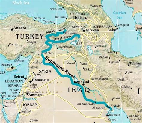 Euphrates River Map Bible Mapping Map Geography