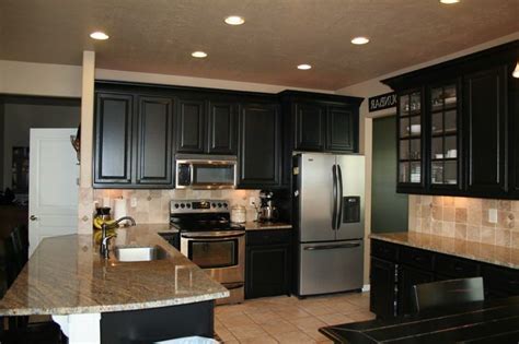 There are tons of adhesive wall designs out on the market today. Sherwin Williams Black Cabinet Refinished Black Cabinets ...