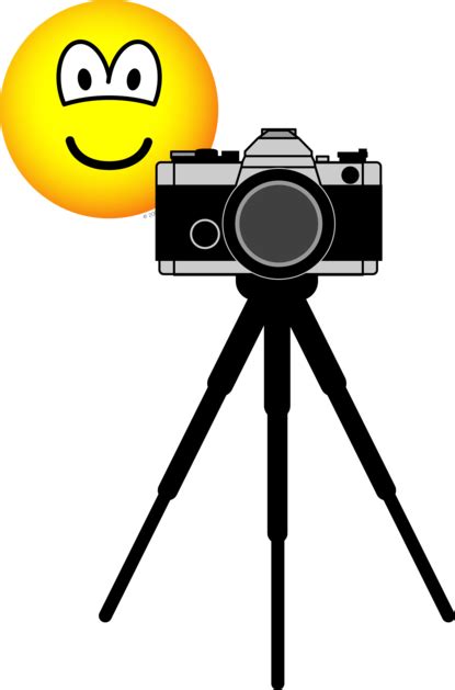 Camera Emoticon With Tripod Emoticons