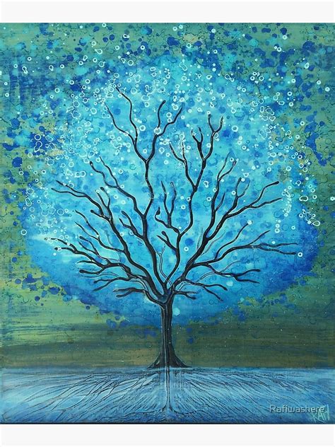 Blue Magic Tree By Rafi Perez Poster By Rafiwashere Redbubble