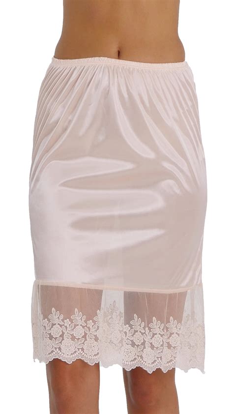 Melody Women S Single Lace Satin Underskirt Skirt Extender Half Slip For Lengthening Walmart