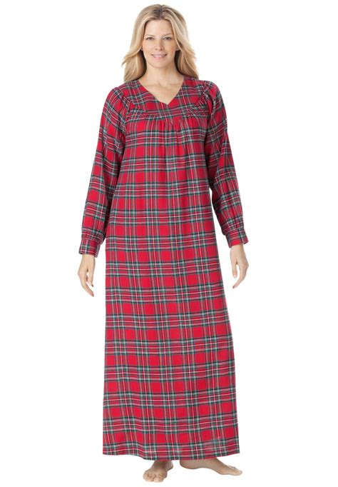 Our warm and cozy flannel clothing, known for plaid sleepwear, includes lanz nightgowns and eileen west sleepwear. Plus Size Soft flannel plaid gown | Plus size retro ...