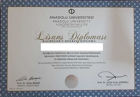 Maybe you would like to learn more about one of these? Ata Aöf Lisans Diploma Örneği - Acikogretim Aof Cikmis ...