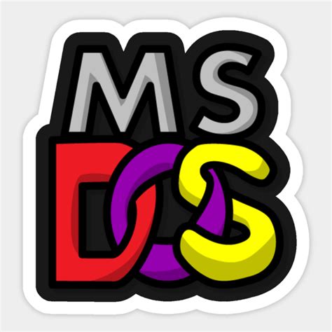 Ms Dos Dos Sticker Teepublic