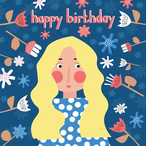 Happy Birthday Blonde Girl Fiona Wilson Prints