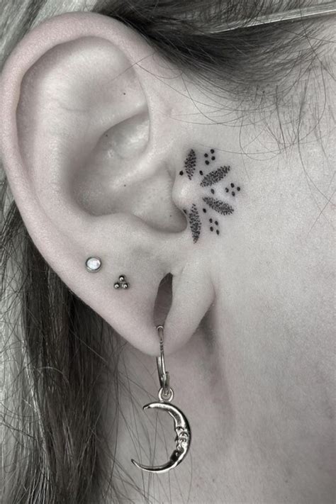 Cute And Cool Small Ear Tattoos For Women In