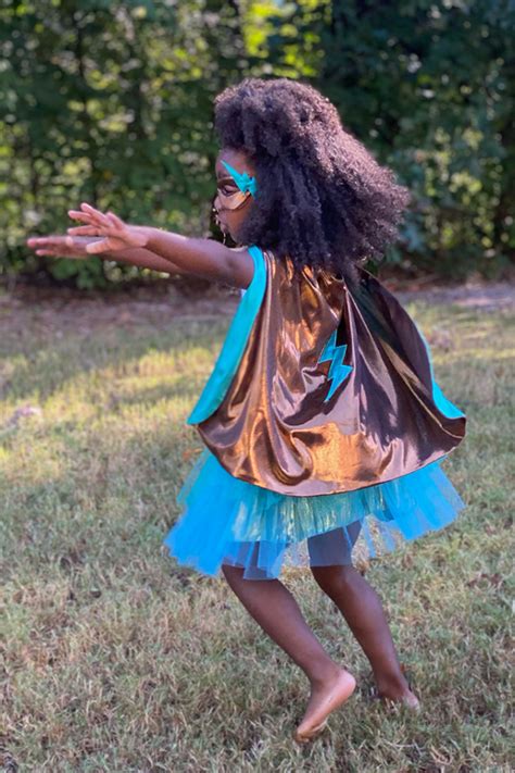 super duper tutu cape mask copper and teal the frilly frog