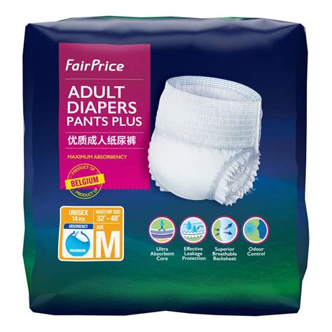 Fairprice Unisex Adult Diapers Pants Plus M Ntuc Fairprice