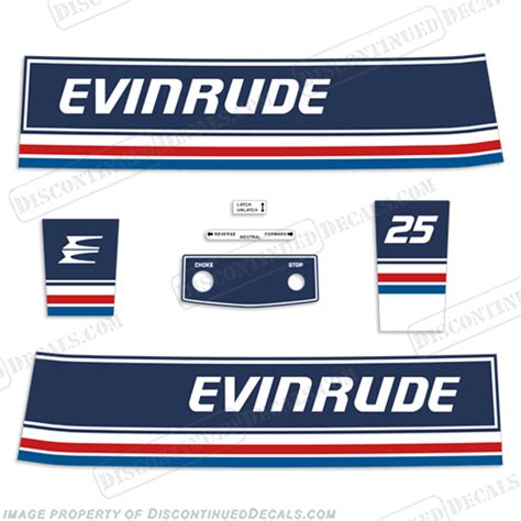 Evinrude 25hp Decal Kit 1983