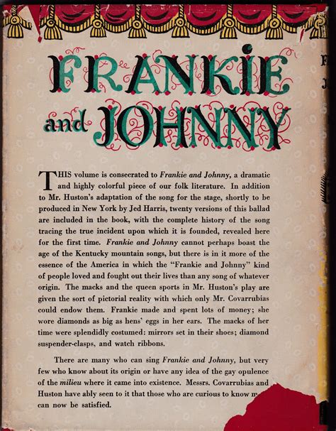 John Hustons 1930 Play Frankie And Johnny Dedicated To Dorothy