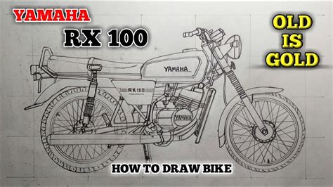 Yamaha Rx 100 Drawing Rx 100 Youtube