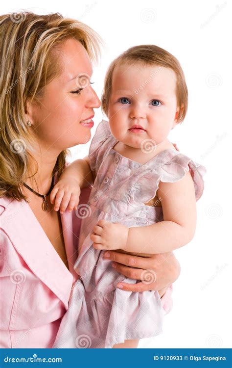 Mutter Mit Tochter Stockbild Bild Von Studio Puppe Sch Tzchen
