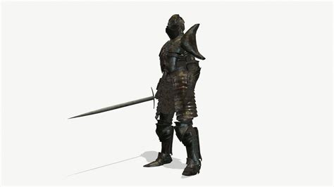 3d Model Knight In Armor Vr Ar Low Poly Rigged Animated Cgtrader