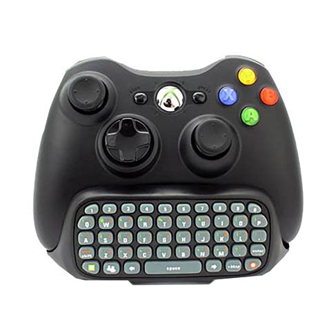Kmd Text Pad Qwerty Keyboard For Microsoft Xbox 360 Controller Black