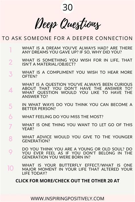 30 Deep Questions To Ask Someone For A Deeper Connection Video In