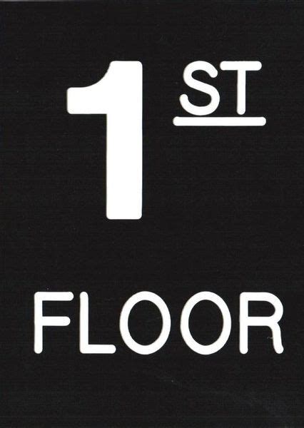 Floor Number 1 Sign Engraved Plastic Hpd Signs The Official Store
