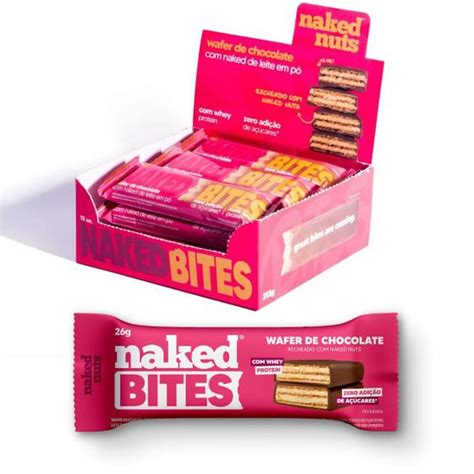 Naked Bites Snack Wafer C Wey Protein Cx C Un De G Naked Nuts Barra De Prote Na