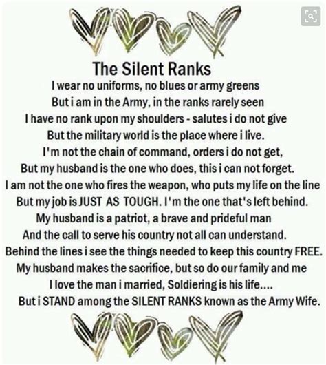 The Silent Ranks Army Wives Army Wife Life Army Wife Quotes