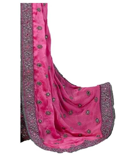 meera fashion pink satin saree buy meera fashion pink satin saree online at low price