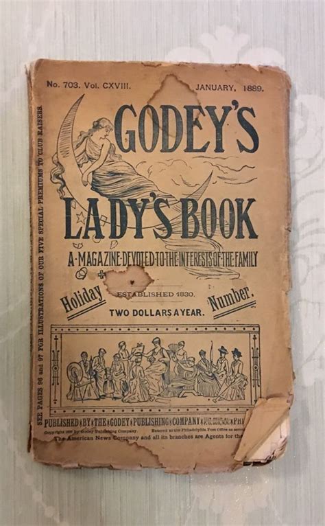 Sold Original Godeys Ladys Book No 703 Vol Cxvlll January 1889 New