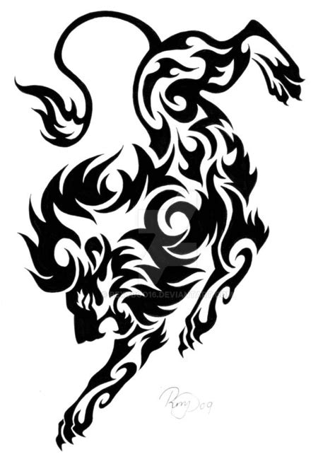 Tribal Lion Tattoo Design By Bexyboo16 On Deviantart