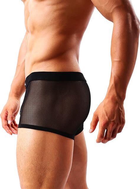 Arjen Kroos Men Sexy Mesh Boxer Briefs Low Rise Stretch Breathable Underwear Boxer Amazon Ca