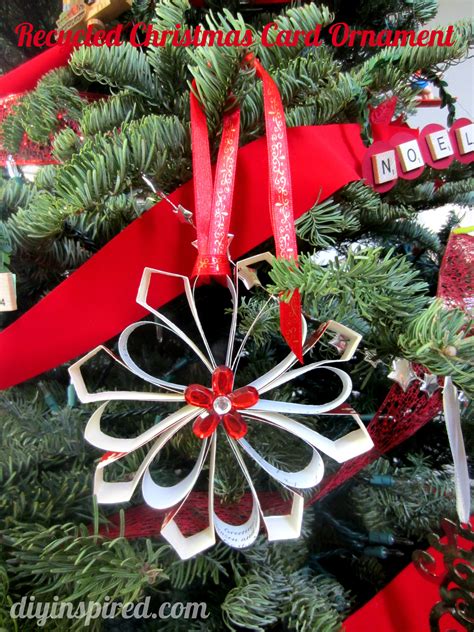 Recycled Christmas Card Ornaments Diy Inspired
