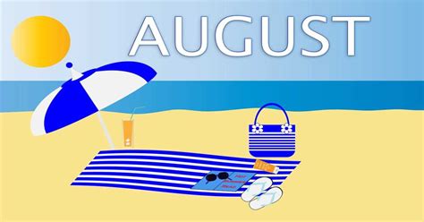 August Summer Clipart