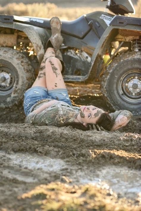 girls and mud camo mudding polaris sportsman 500 quad ashley lortie photography country girl
