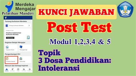 Jawaban Post Test Modul 1 2 3 4 5 Topik 3 Dosa Pendidikan