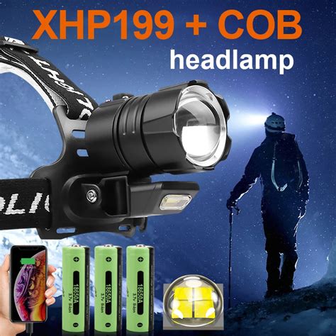 Newest Xhp199 Rechargeable Led Most Powerful Headlamp Usb Xhp160 Led