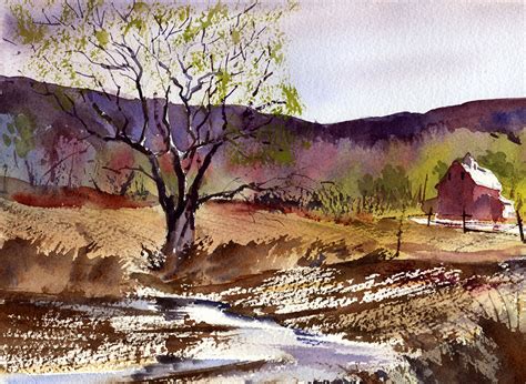 Painting Early Spring Trees In Watercolor Watercolor Methods