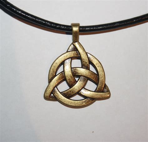 Bronze Triquetra Charmed Necklace Wicca By Curiousdarkcouture