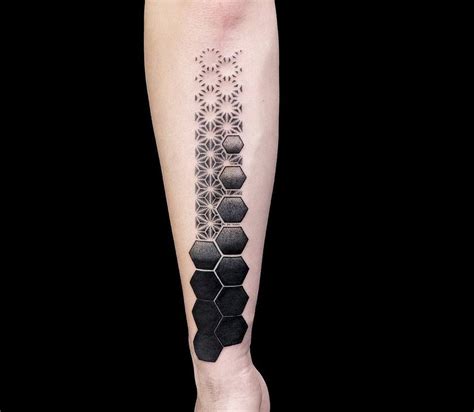 Hexagons Tattoo By Mikki Bold Photo 30652
