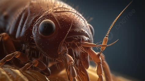 Close Up Image Of A Flea On Food Background Close Up Picture Of A Flea
