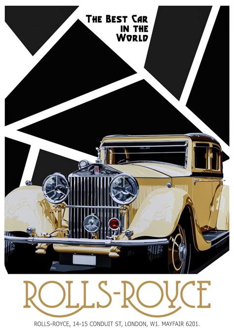 Rolls Royce Vintage Style Poster The Gpbox