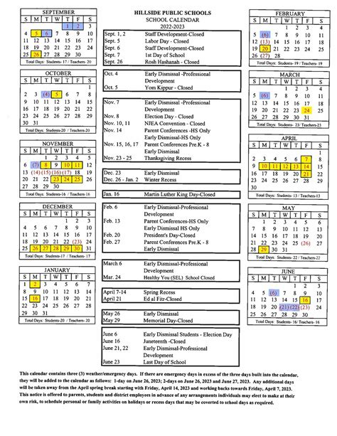 Hillside Public Schools Calendar 2024 2025
