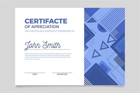 Premium Vector Abstract Blue Diploma Template